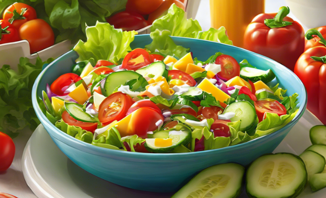 Salada Americana na Travessa