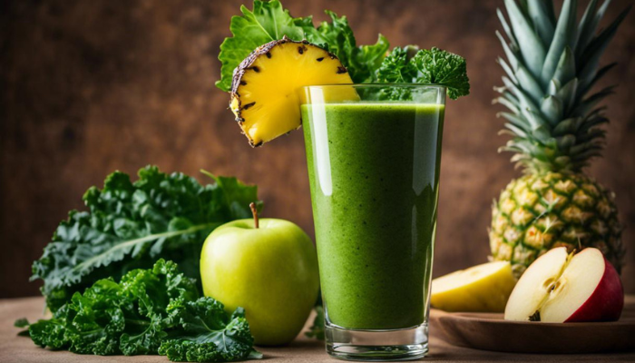 Suco Detox de Couve com Abacaxi e Maçã Nutrição e Sabor Equilibrado