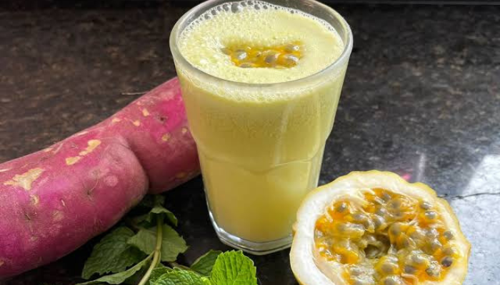 Suco de Maracujá, Batata Doce e Hortelã