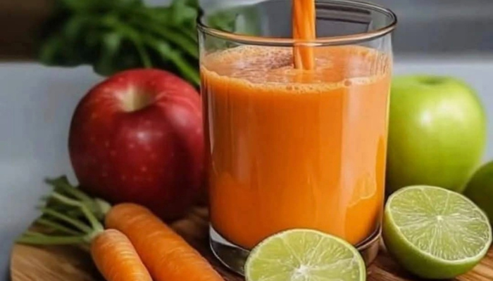 Suco de Cenoura, Limão e Maçã Refrescante e Nutritivo
