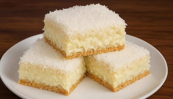 Bolo de coco gelado simples e geladinho