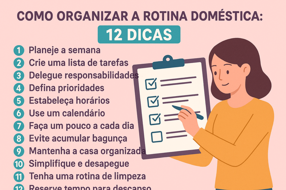 Como organizar a rotina doméstica: 12 dicas