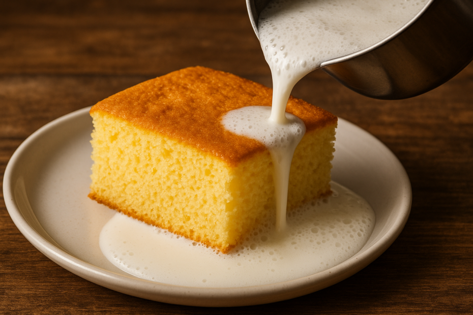 PÃO DE LÓ DE LEITE FERVENDO
