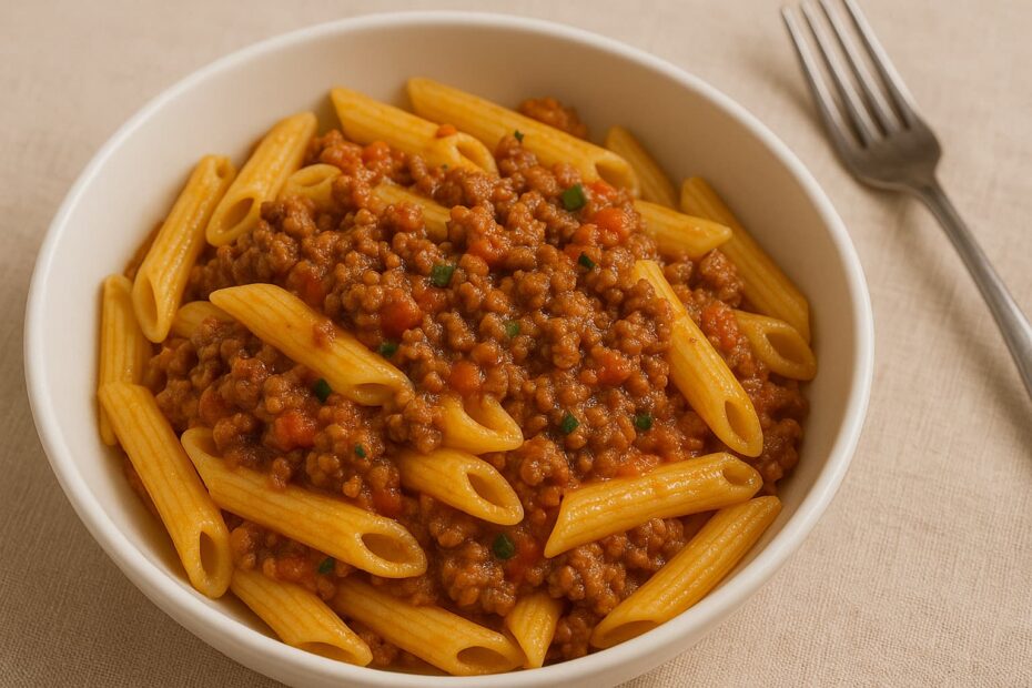 Macarrão com carne moída: prático, saboroso e ideal para o dia a dia